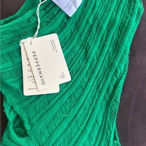Peppermayo Green Ribbed Women's Dress